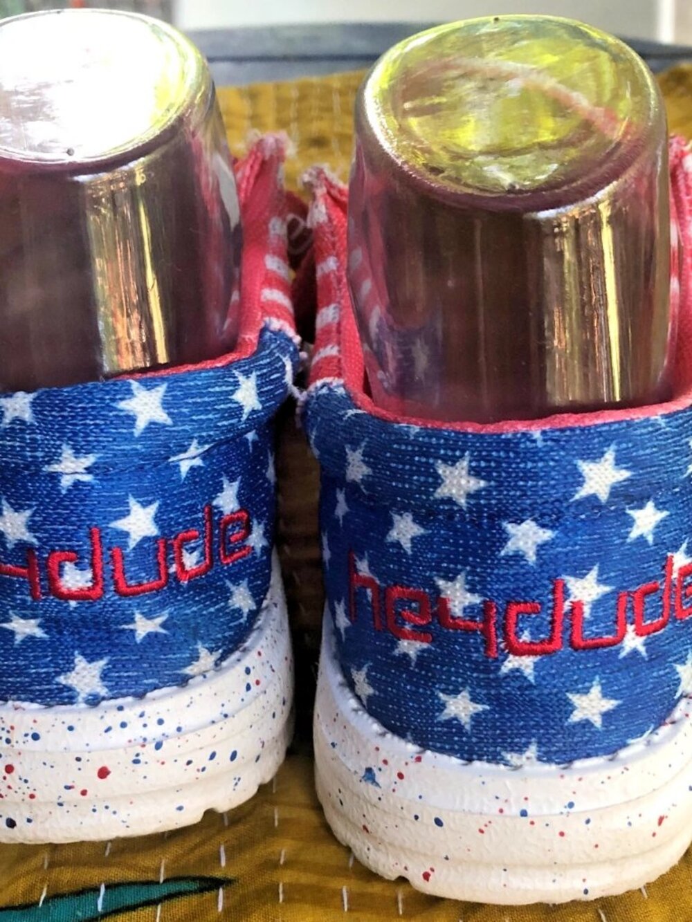 Hey Dude Wendy Sox Patriotic American Flag Shoes Women's Size 6 Slip-On Loafer - Picture 3 of 9